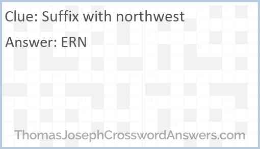 Suffix with northwest Answer