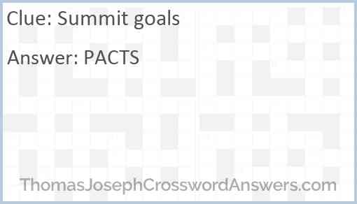 Summit goals Answer