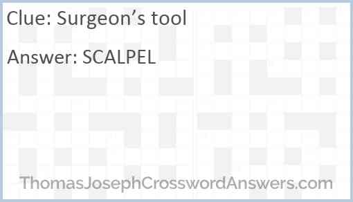 Surgeon’s tool Answer
