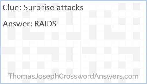 Surprise attacks Answer