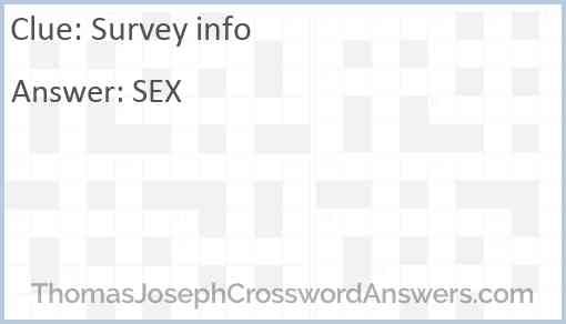 Survey info Answer