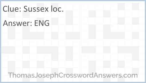 Sussex loc. Answer