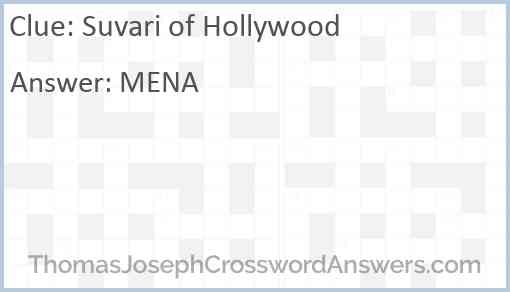 Suvari of Hollywood Answer