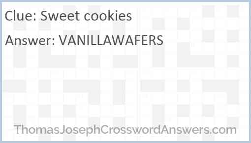 Sweet cookies Answer