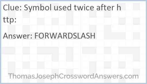 Symbol used twice after http: Answer