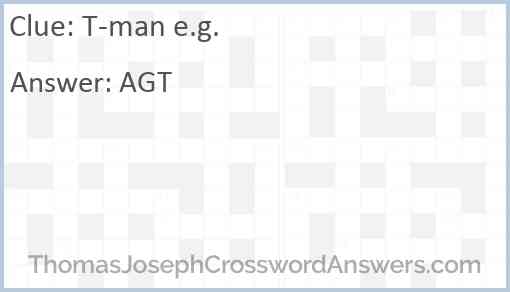 T-man e.g. Answer