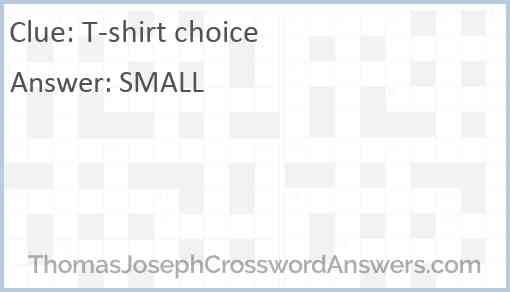 T-shirt choice Answer