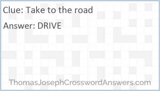 Take to the road Answer