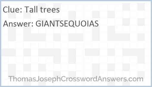 Tall trees Answer