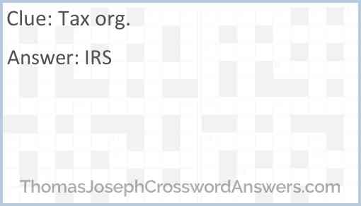 Tax org. Answer