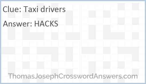 Taxi drivers Answer