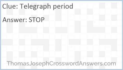 Telegraph period Answer