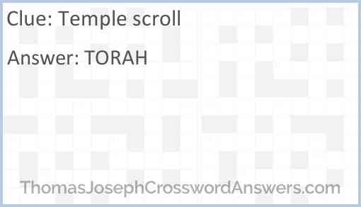 Temple scroll Answer