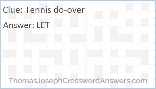 Tennis do-over Answer