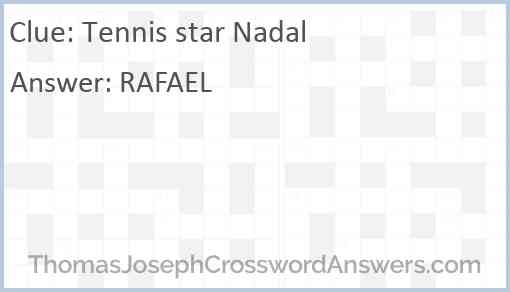 Tennis star Nadal Answer