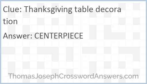 Thanksgiving table decoration Answer