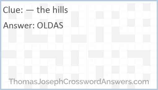 — the hills Answer