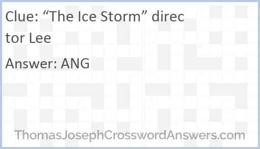 “The Ice Storm” director Lee Answer
