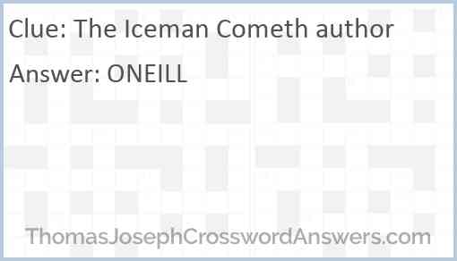 “The Iceman Cometh” author Answer
