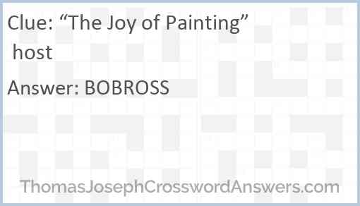 “The Joy of Painting” host Answer