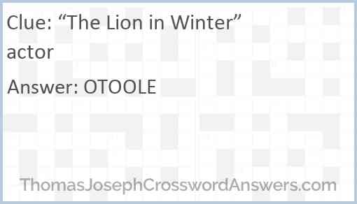 “The Lion in Winter” actor Answer