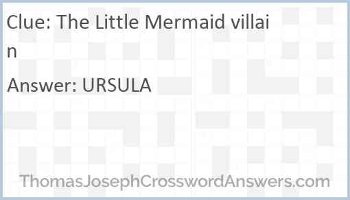 “The Little Mermaid” villain Answer
