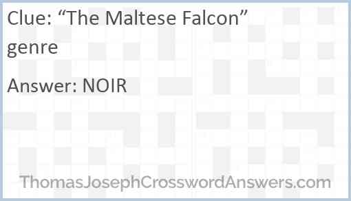 “The Maltese Falcon” genre Answer