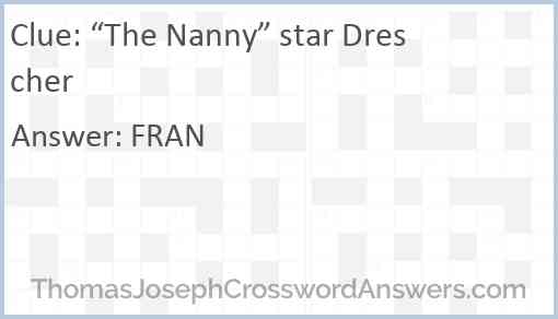 “The Nanny” star Drescher Answer