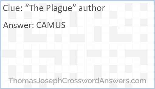 “The Plague” author Answer
