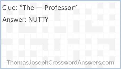 “The — Professor” Answer