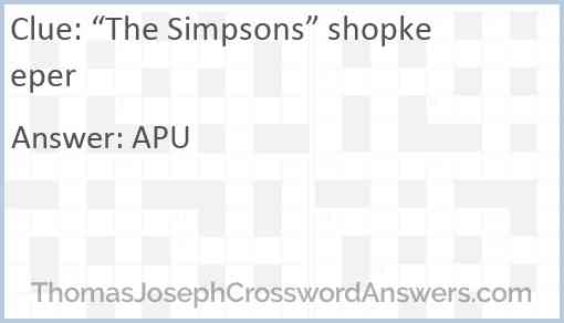 “The Simpsons” shopkeeper Answer