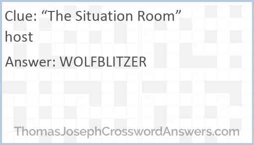 “The Situation Room” host Answer