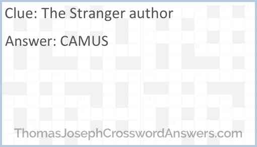 “The Stranger” author Answer