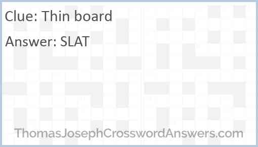 Thin board Answer