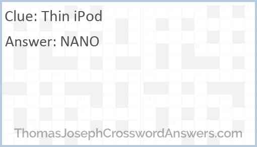 Thin iPod Answer