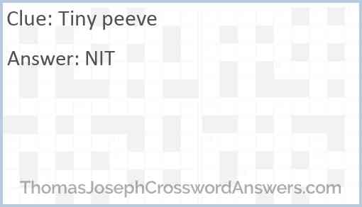 Tiny peeve Answer