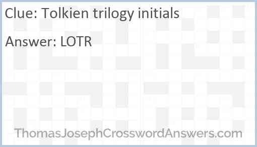 Tolkien trilogy initials Answer