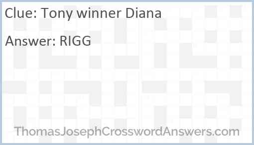 Tony winner Diana Answer