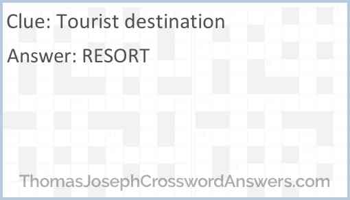 Tourist destination Answer