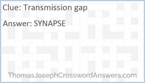 Transmission gap Answer