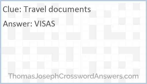 Travel documents Answer