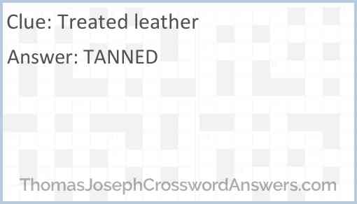 Treated leather Answer