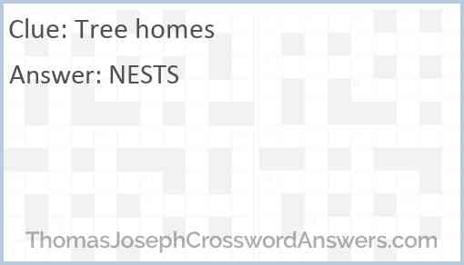 Tree homes Answer