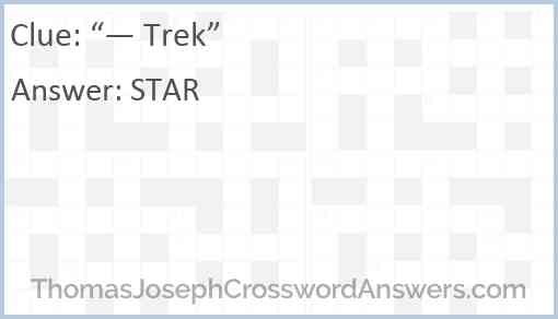 “— Trek” Answer