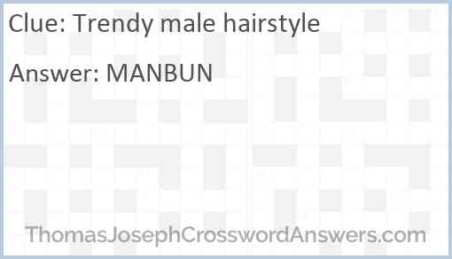 Trendy male hairstyle Answer