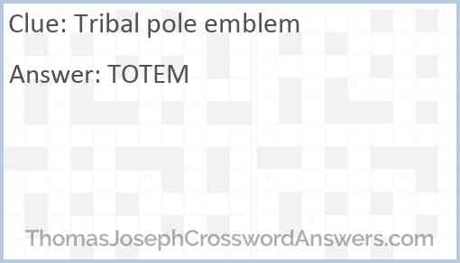 Tribal pole emblem Answer