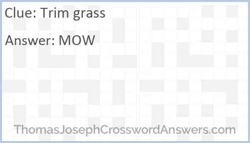 Trim grass Answer