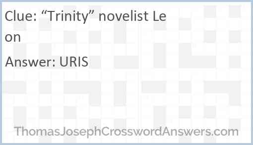 “Trinity” novelist Leon Answer