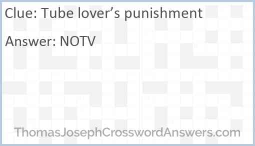 Tube lover’s punishment Answer