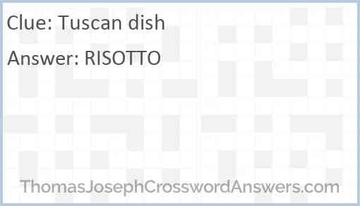 Tuscan dish Answer